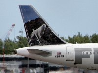 Frontier Airlines - N216FR "Cliff the Mountain Goat" - 2011 Airbus A320-214 - Broward County (FFL), FL - 04/25/17